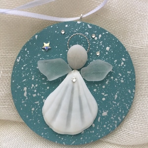 Angel/ Angel ornament/shell angel ornament/white shell angel