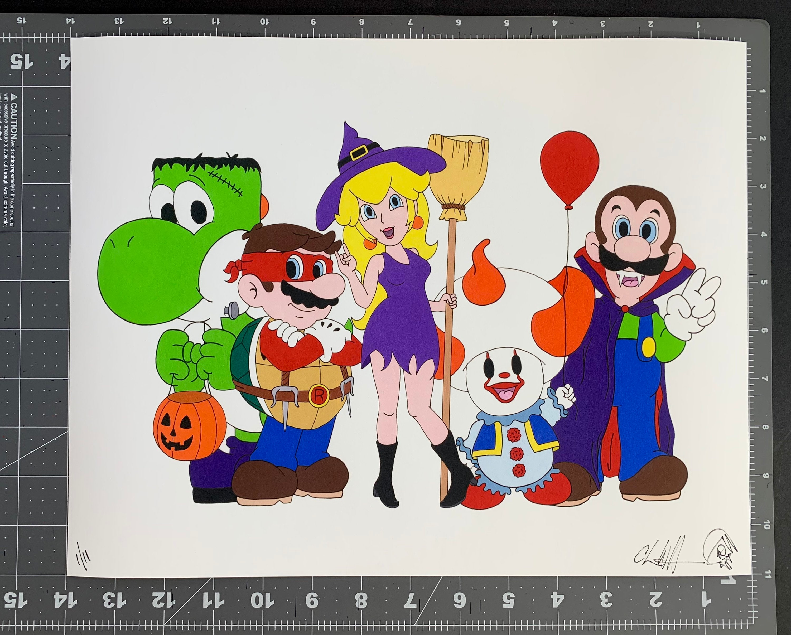 Super Mario Halloween Limited Edition Giclee Prints - 11”x14” - Etsy