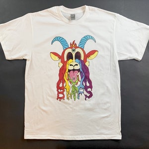 T-shirt BMFS con capra - Bianca