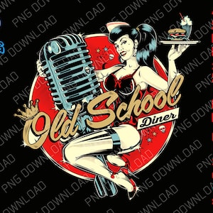 Old School Diner prints dowload file png