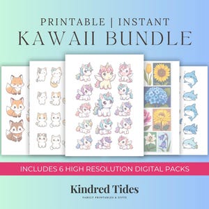 Kawaii Shrink Plastic Templates | Whale sharks, Unicorns, Flowers, Foxes, Dessert Sharks  (PDF Download)