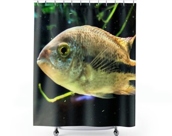 Yellow Fish Shower Curtains