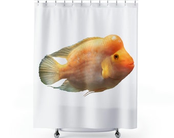 Orange Fish Shower Curtains