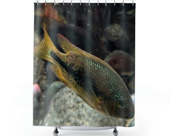 Brown Fish Shower Curtains