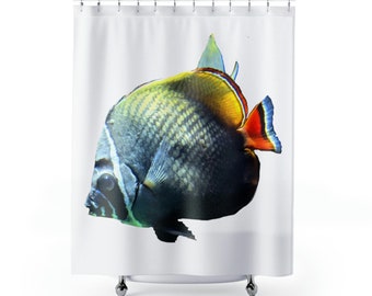 Black and White Fish Shower Curtains