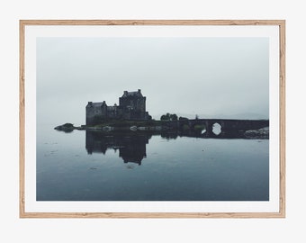 Eilean Donan Castle, Digital Print, Instant Download, Photography, Living Room Wall Decor, Interior Design, Minimalism, Scotland Prints