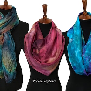 Prophetically Hand-Dyed Silk Scarf – Prayer Scarf, Christian Gift