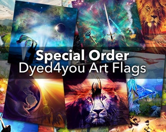 Special Order Art Flags - Worship Flag - Prophetic Art - Special Order Dyed4you Art Flags
