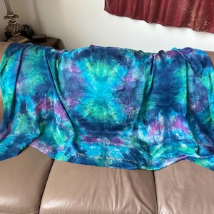Prophetic - Prayer Shawl - Dyed Silk - Christian Gifts - Praise Dance - Custom, Prophetically Dyed Oversized Tallit image 3