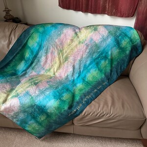 Prophetic - Prayer Shawl - Dyed Silk - Christian Gifts - Praise Dance - Custom, Prophetically Dyed Oversized Tallit image 6