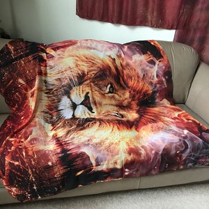 Löwe von Jejuda - Flagge auf Leinwand - applizierte Kunst auf Leinwand