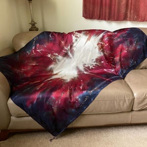 Prophetic - Prayer Shawl - Dyed Silk - Christian Gifts - Praise Dance - Custom, Prophetically Dyed Oversized Tallit image 8