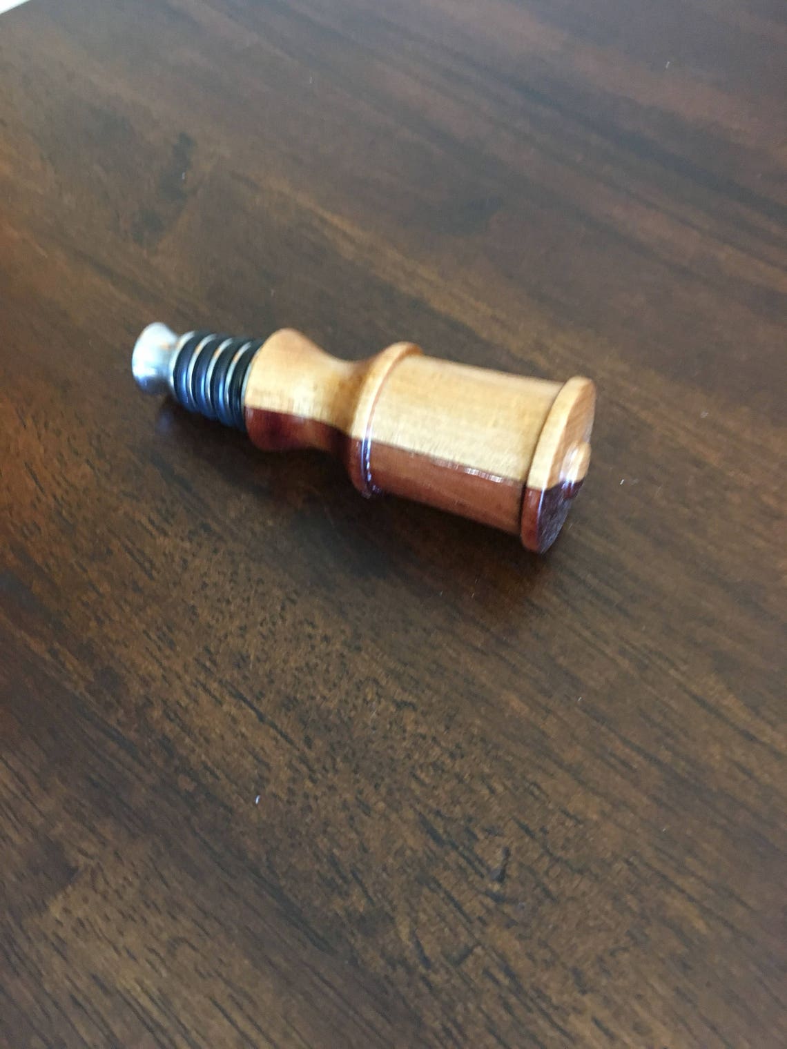 Wood Turned Bottle Stopper Wood Turning Wine / Liquor Bottle Etsy