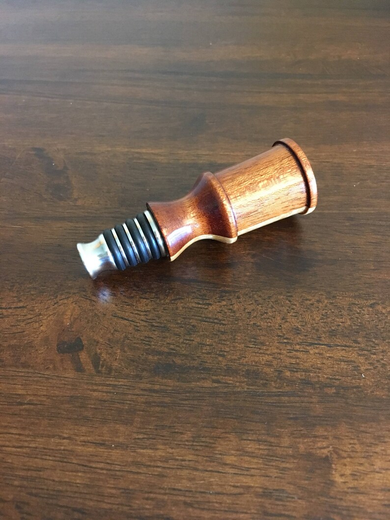 Wood Turned Bottle Stopper Wood Turning Wine / Liquor Bottle Etsy