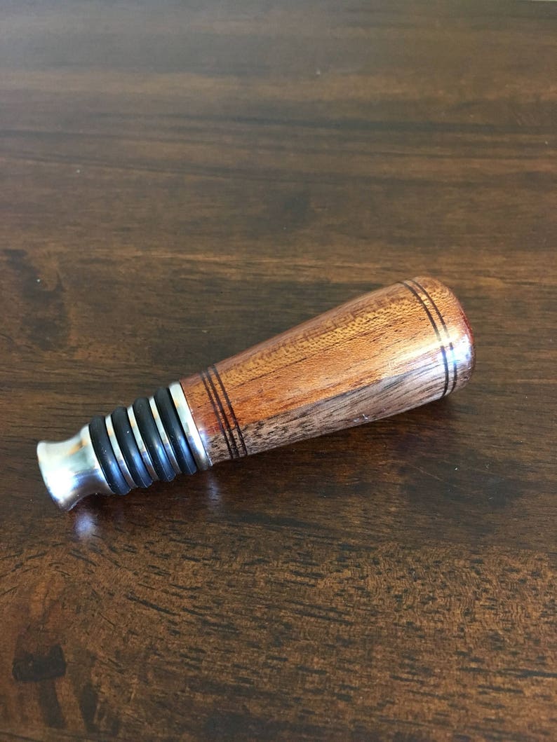 Wood Turned Bottle Stopper Wood Turning Wine / Liquor Bottle Etsy