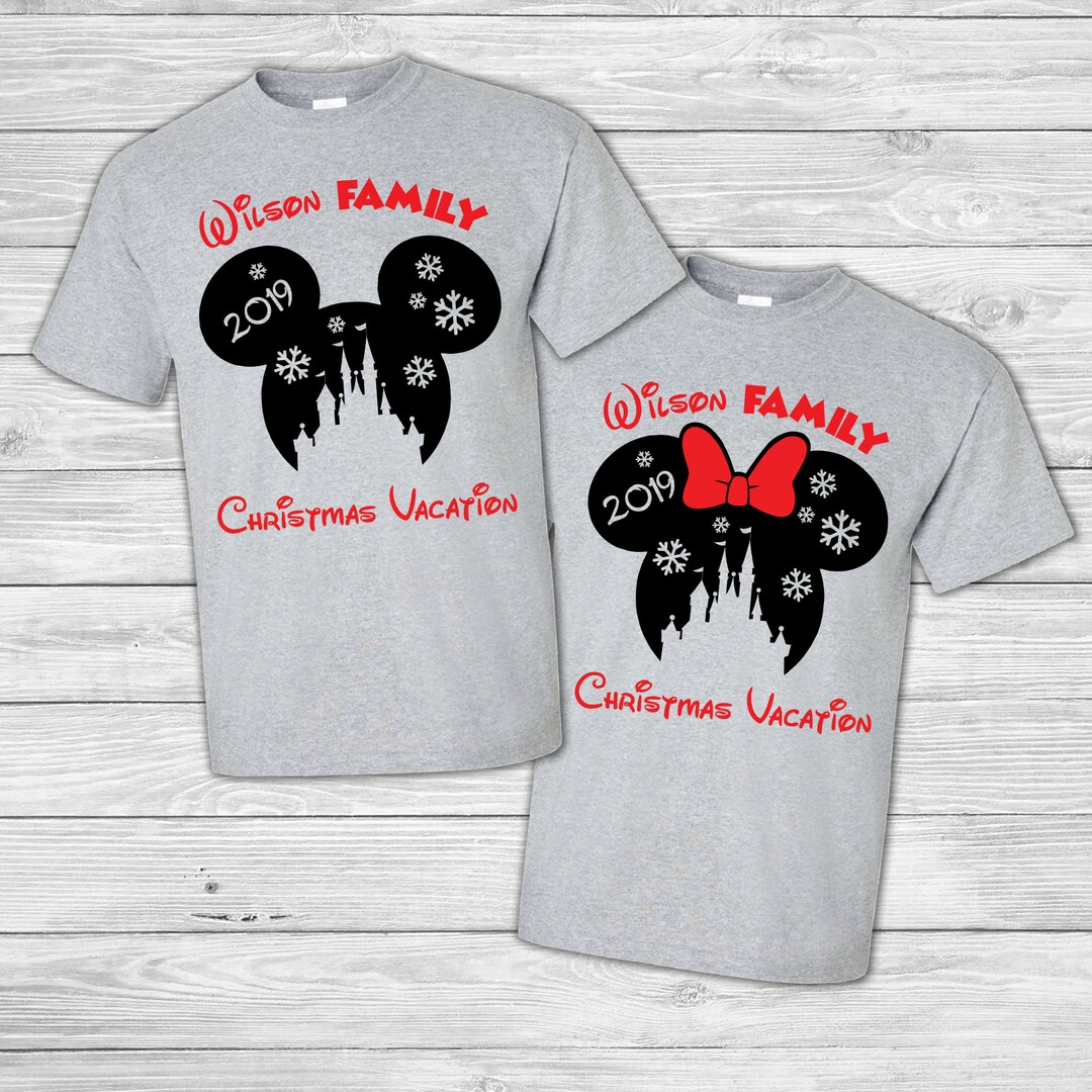 Magic Kingdom Disney Christmas Matching Shirts Custom Disney Etsy