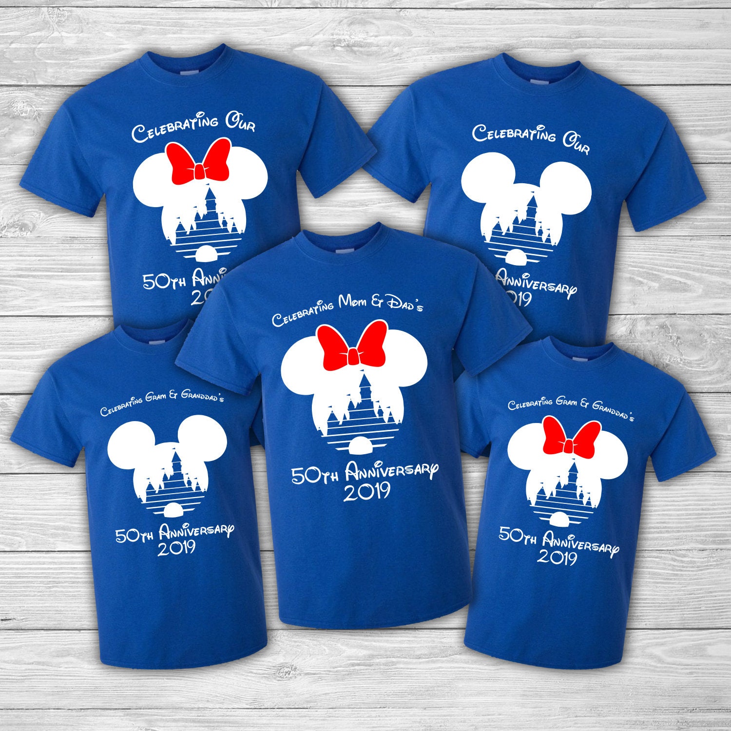 Disney Anniversary Gift Custom Disney Shirts Disney Group Etsy