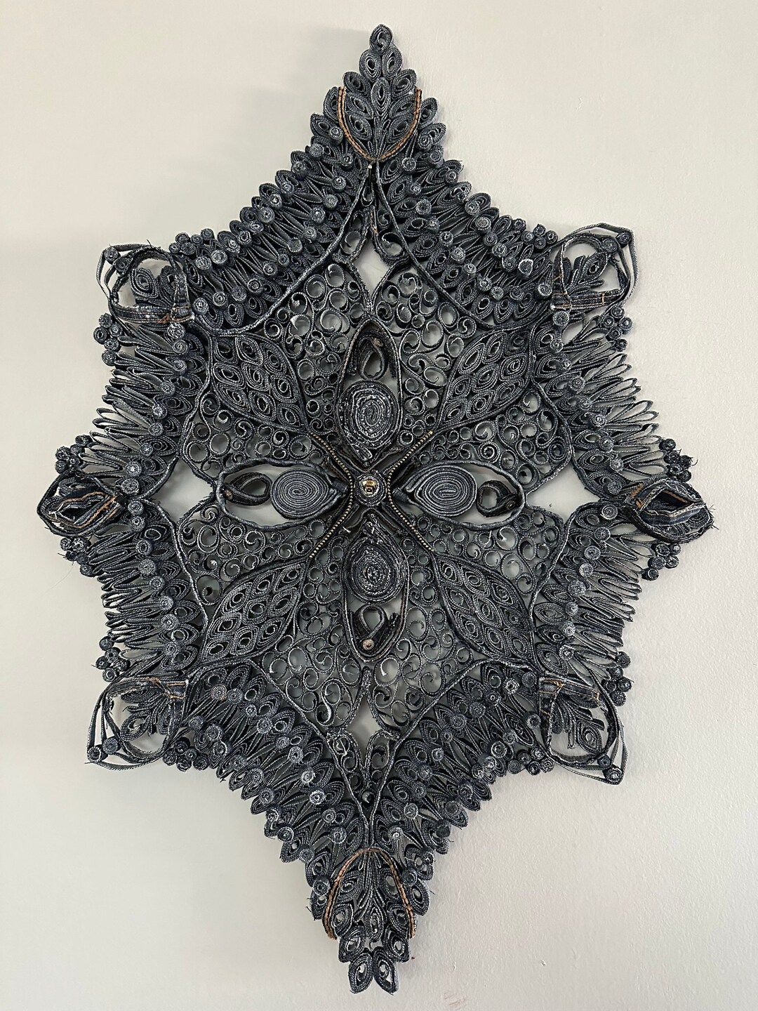 Quilled Denim Wall Medallion Etsy