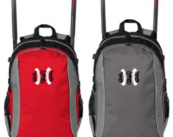 Embroidered Monogram Bat Bag, Baseball Bag, Softball Gift, Softball Bag, baseball gift, Bat bag, Softball Bat Bag,  stitches