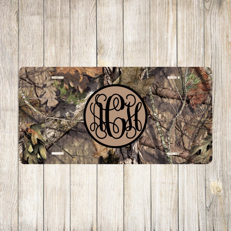Camo Monogram License Plate Mossy Oak Car Tag Personalized - Etsy