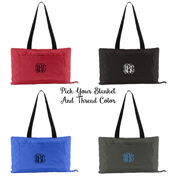 monogrammed picnic blanket