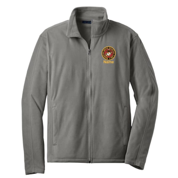 USMC Embroidered Adult Microfleece Jacket, Name Microfleece, Embroidered Microfleece, Jacket, Microfleece Jacket, United States Marine Corp.