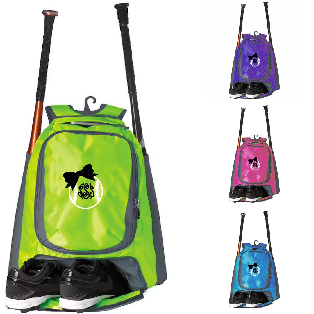 Embroidered Monogram Bat Bag, Baseball Bag, Softball Gift, Softball Bag