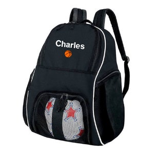 Name with Basketball Backpack, Name Basketball Backpack, Embroidered Basketball Bag, Personalized Sports Bag, Custom Basketball Bag