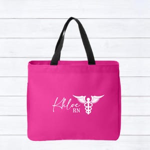 Personalized Nurse Tote Bag, Custom Tote, Nurse Gift, Nursing Student Bag, Medical Assistant Tote, Healthcare Worker Gift, RN Graduation
