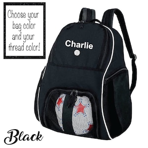 Name with Volleyball Backpack, Name Volleyball Backpack, Embroidered Volleyball Bag, Personalized Sports Bag, Custom Volleyball Bag