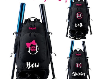 Embroidered Monogram Bat Bag, Baseball Bag, Softball Gift, Softball Bag, baseball gift, Bat bag, Softball Bat Bag, Softball, Baseball,Bat