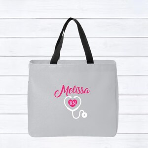 Personalized Nurse Tote Bag, Custom Tote, Nurse Gift, Nursing Student Bag, Medical Assistant Tote, Healthcare Worker Gift, RN Graduation