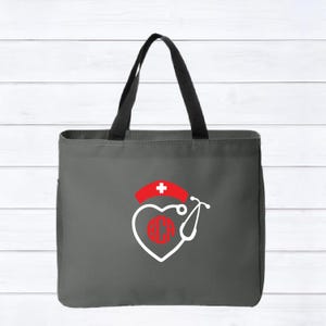 Personalized Nurse Tote Bag, Custom Tote, Nurse Gift, Nursing Student Bag, Medical Assistant Tote, Healthcare Worker Gift, RN Graduation
