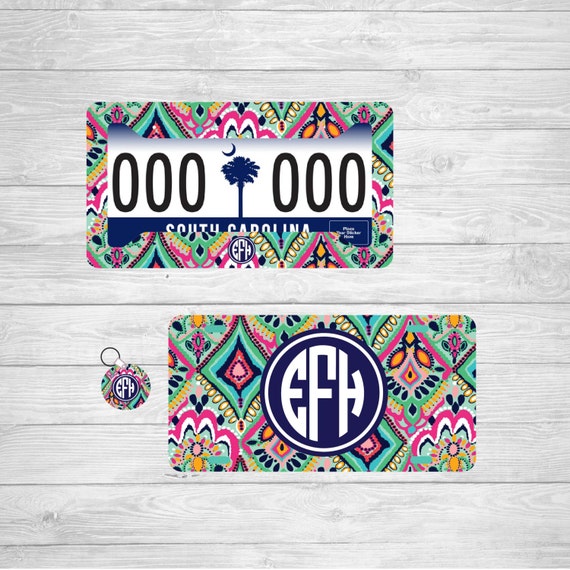 Crown Jewel License Plate Monogrammed Car Tag Personalized License