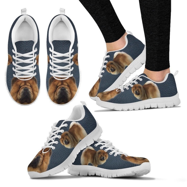 Customized Dog Print Running Shoes For Women-Express Shipping Designed By Brenda Jensen
