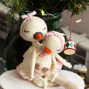 Crochet mère cygne et son bébé