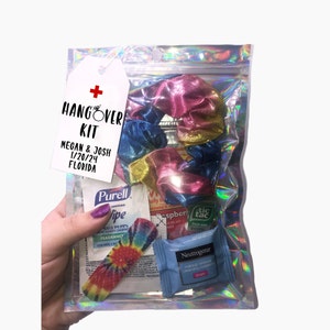 Kit per postumi di una sbornia / Kit per la cura di sé / Kit di recupero del matrimonio / Regalo per l'addio al nubilato / Borse regalo per addio al nubilato / Bomboniere per addii al nubilato