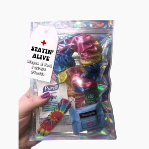 Kit Stayin Alive per i postumi di una sbornia / Kit per la cura di sé / Kit per il recupero del matrimonio / Regalo per addio al nubilato / Borsa regalo per addio al nubilato / Bomboniera per addio al nubilato