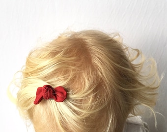 Mini Knot Bow Clip: Baby Fine Hair, Wispy Clip Set