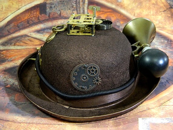 gold bowler hat
