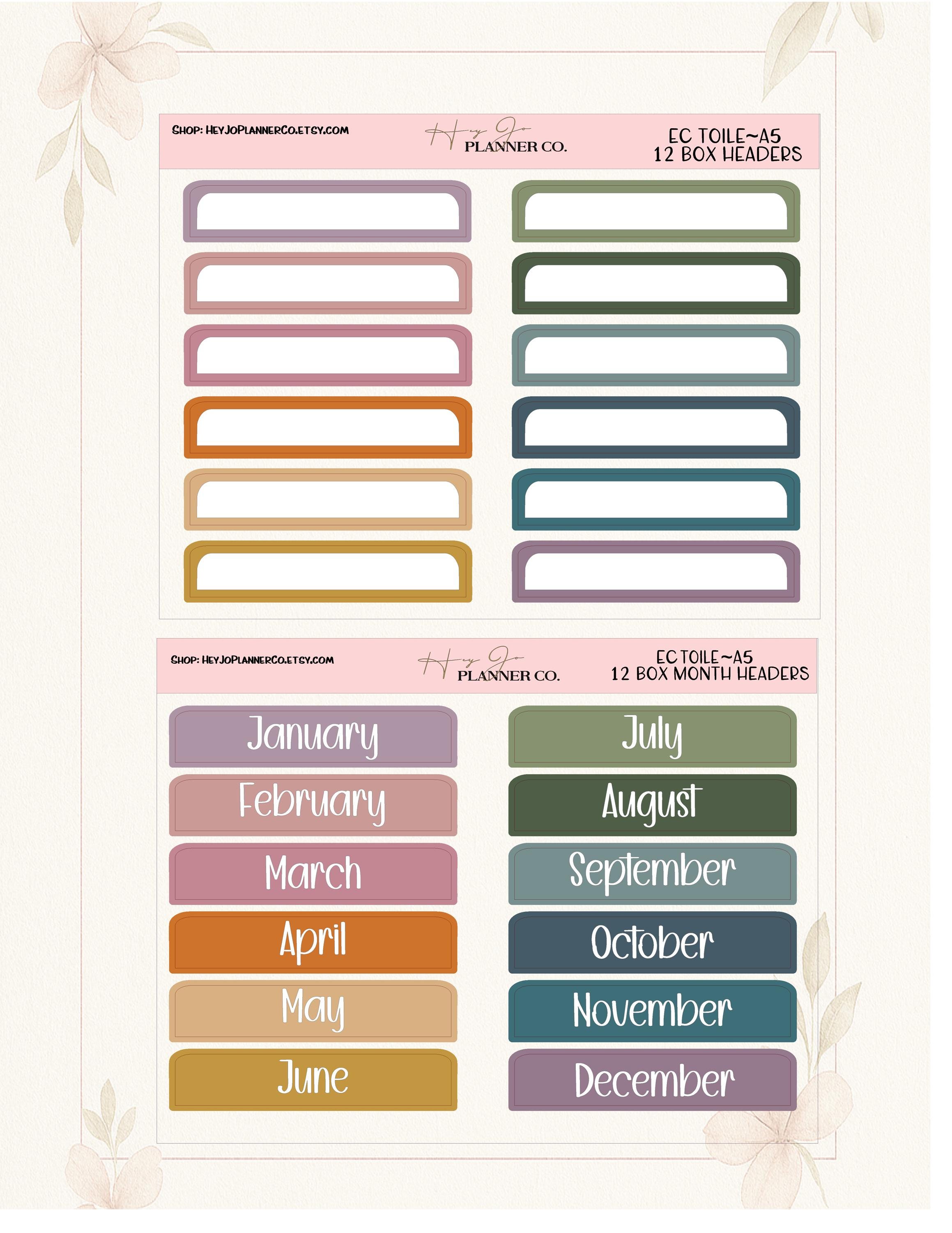 Erin Condren Legacy Toile Planner Sticker Bundle | A5 Setup Kit - Etsy