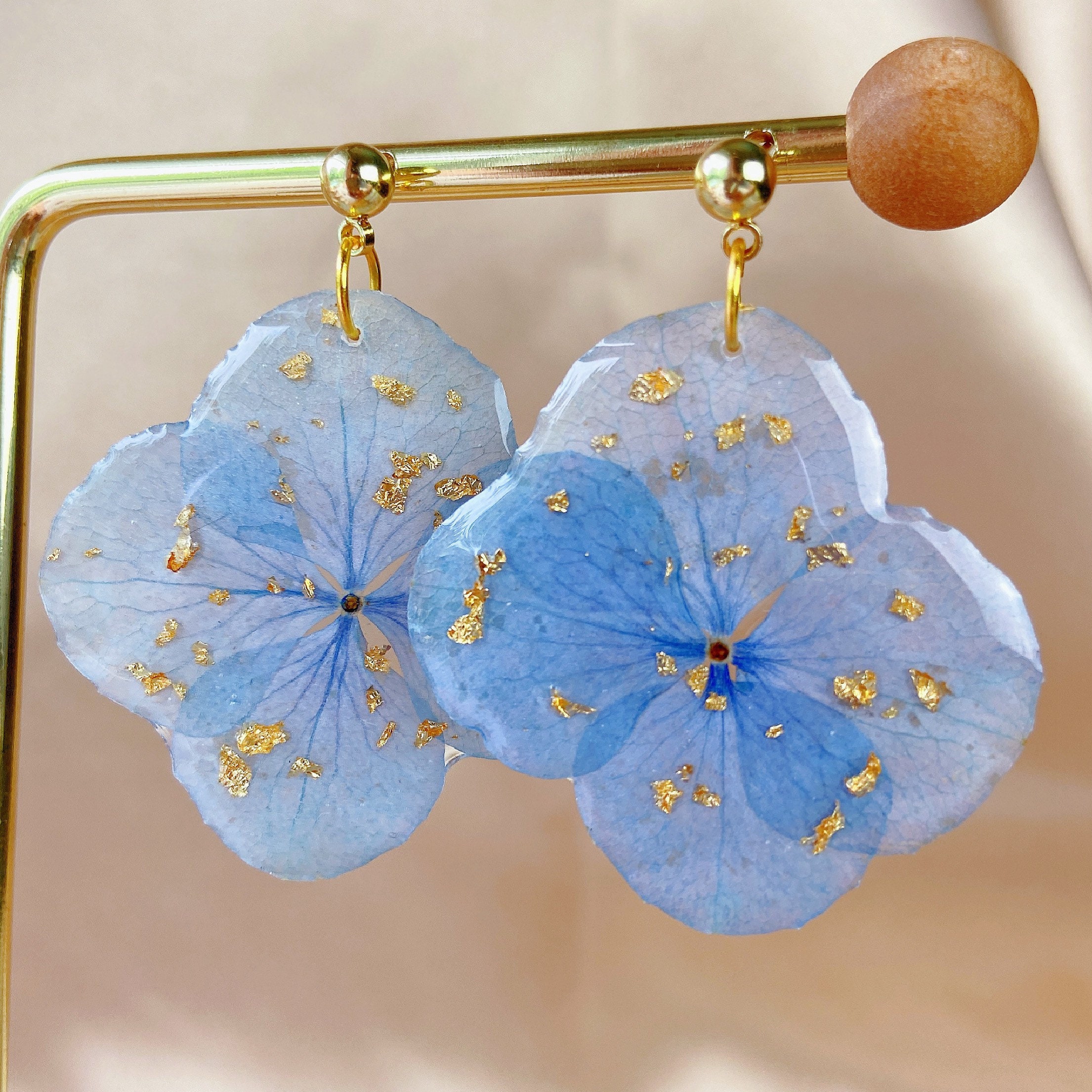 Segnalibro Con Fiori Secchi In Resina - Portapagine Per Lettura A Una Mano - Foto 7