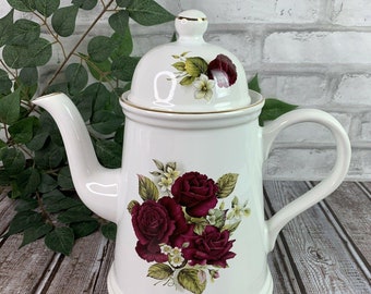 Vintage Mini Teapot Red Rose City Hotel collection