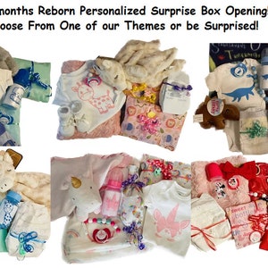 Reborn Silicone Baby Shower Box Opening For Girl Items 0-3 Months W Medium  Plush