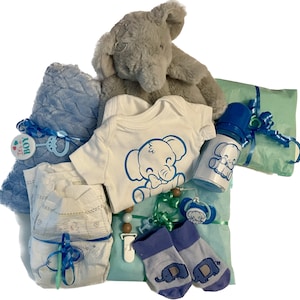 Preemie to 12 months Reborn Elephant Baby Doll Boy Shower Surprise Box opening