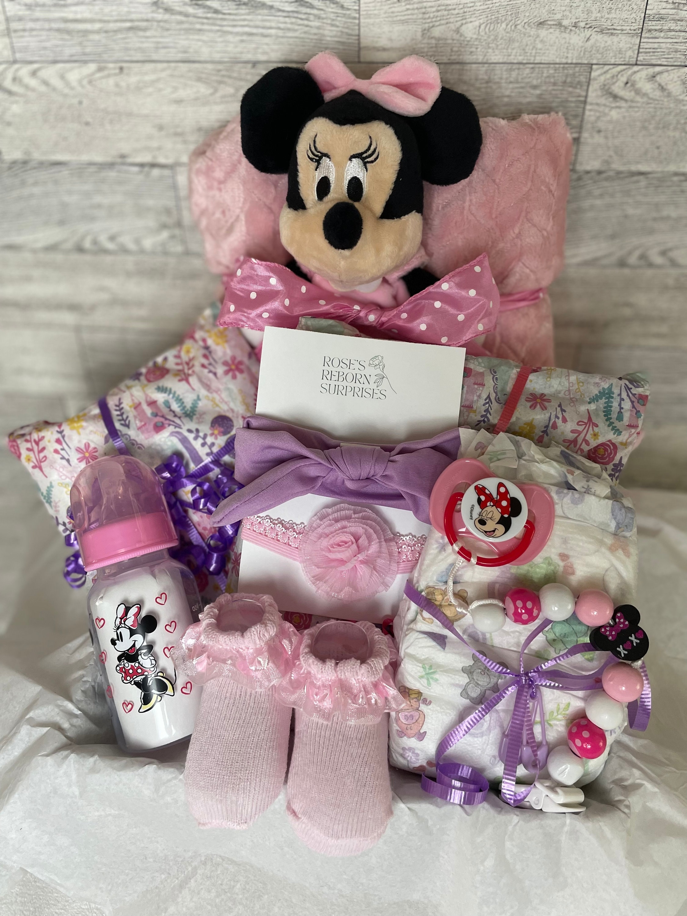 Minnie Mouse Disney  Reborn doll Box Opening with clothes and accessories