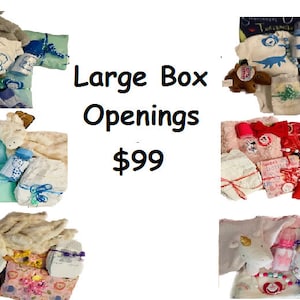 Large Personalized Baby Shower Surprise Reborn/ doll clothes box opening