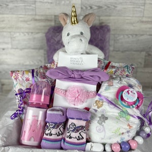 Reborn Unicorn themed Baby Girl Shower Surprise  Box Opening