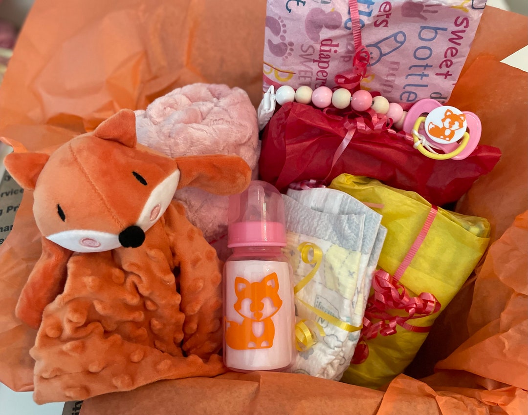 Baby Girl Fox Themed Reborn Baby Doll Shower Surprise Box Etsy