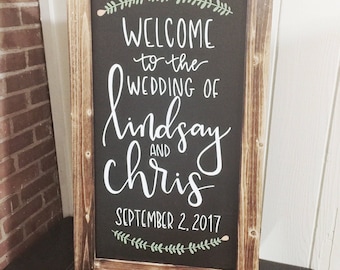 Chalkboard Signage; Wedding Signage; Custom Wedding Signage; Hand-lettered Signs